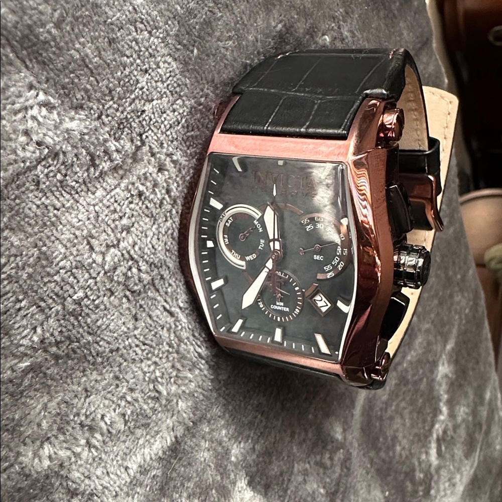 Black and Rose Gold Watch